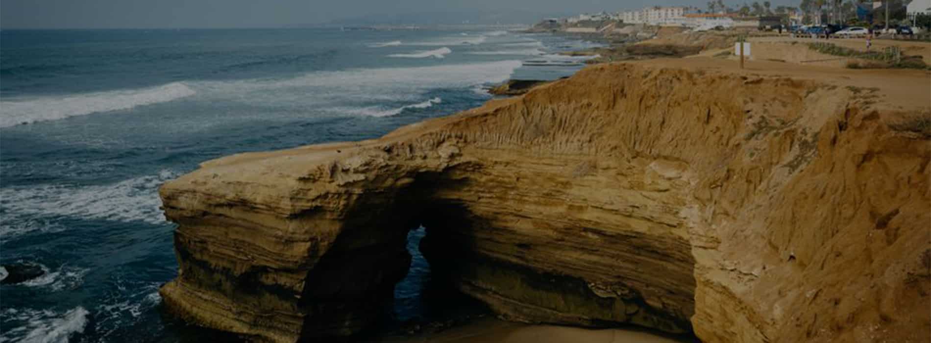 Panoramic view of Sunset Cliffs Natural Park in San Diego. Discover homes for sale opportunities with the best real estate agents in San Diego.