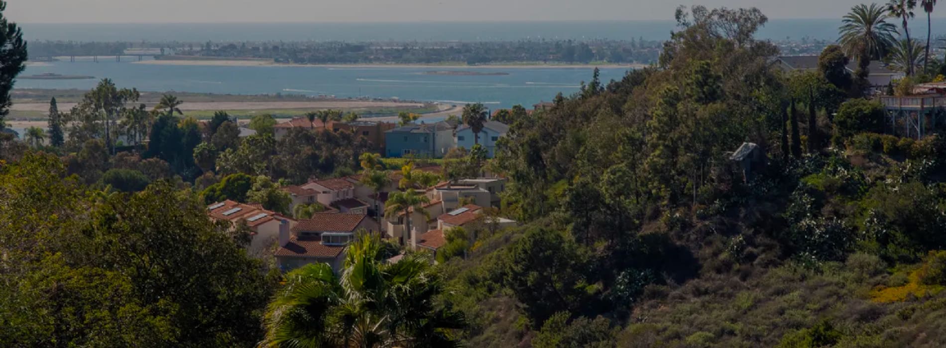 View of Mission Bay from Clairemont Mesa. Discover homes for sale opportunities near Clairemont San Diego