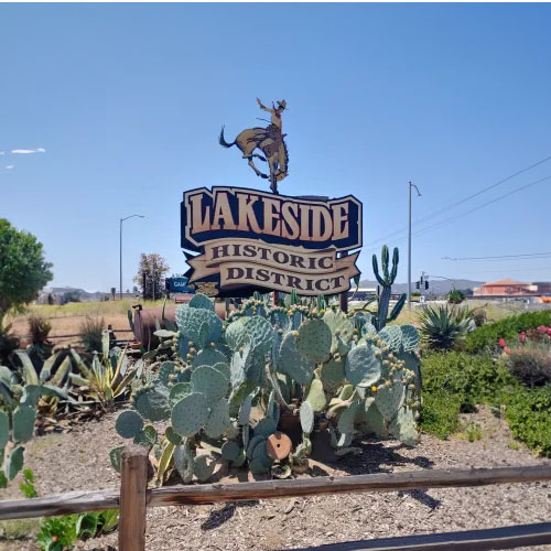 A serene lakeside view in Lakeside, CA, showcasing the rich history of the American West through natural beauty.