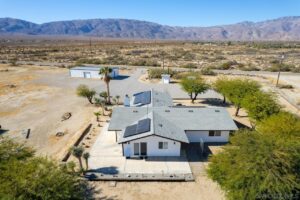 Aerial view of just sold property in Borrego Springs CA, by Palm Tree Properties