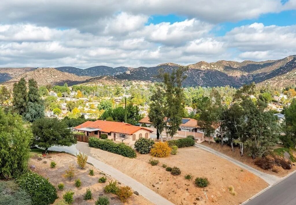 Aerial view of a property for rent in Ramona CA