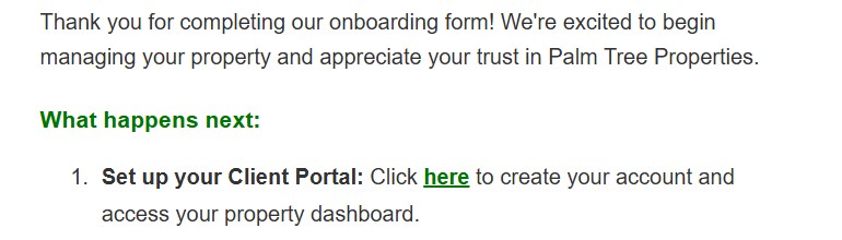 Email with registration link