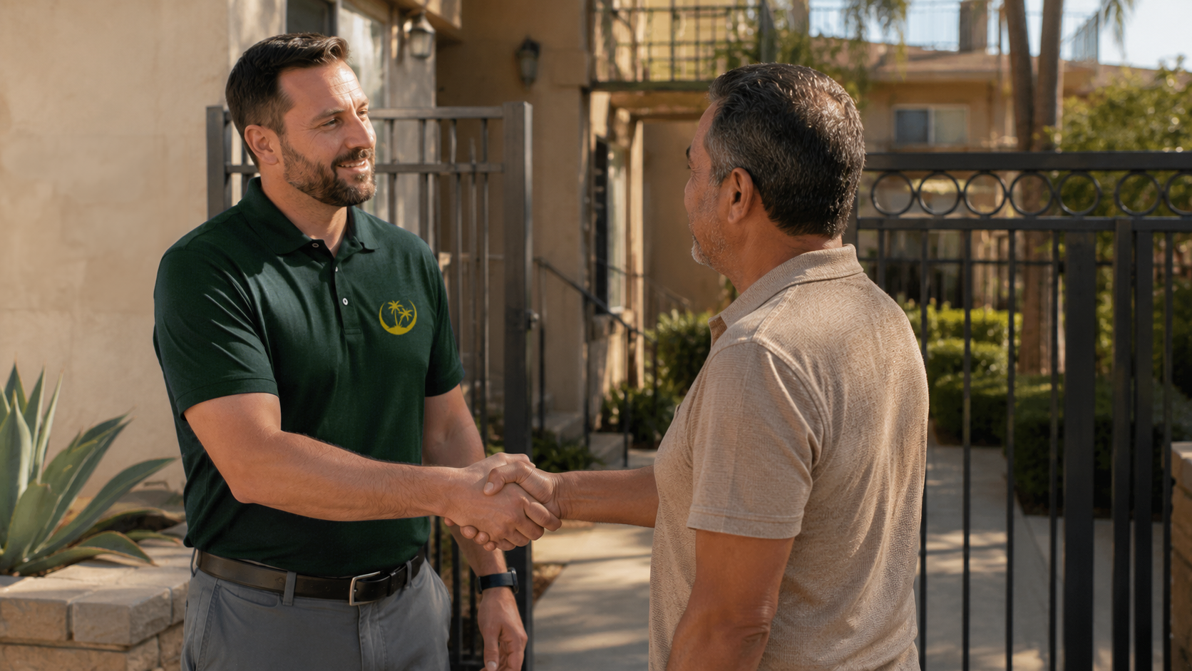 Handshake Outside Building