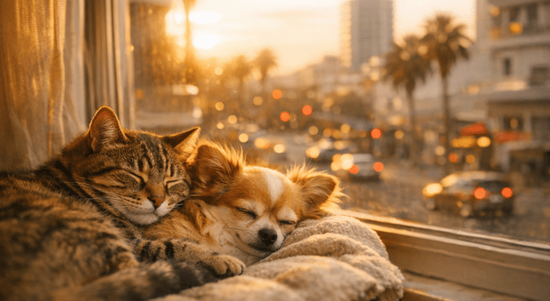 California tenant signing pet rental agreement