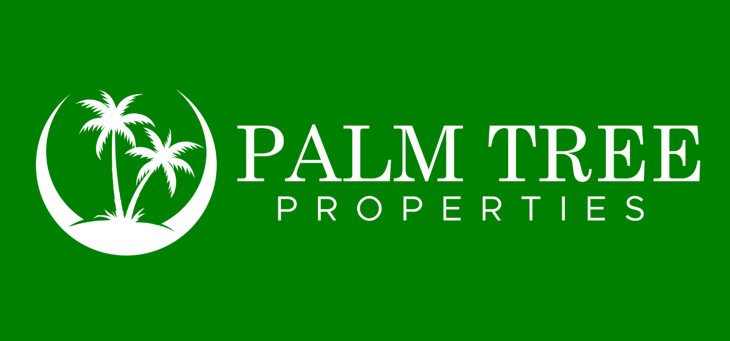 Palm Tree Properties logo on green background