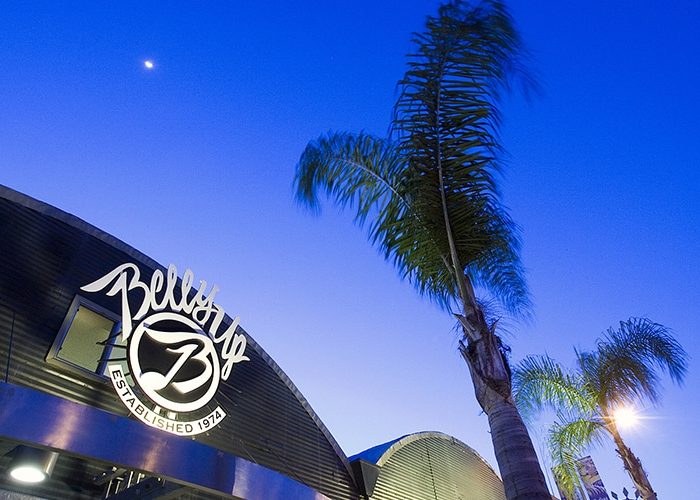Façade of the Belly Up venue at Solana Beach. Discover homes for sale opportunities with the best real estate agents in San Diego. 