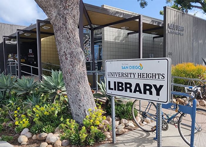 View of University Heights Library. Discover homes for sale opportunities with the best real estate agents in San Diego.